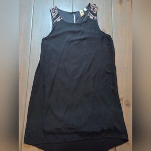 Needle & Thread Black Sleeveless Dress Large Boho High Low Made USA